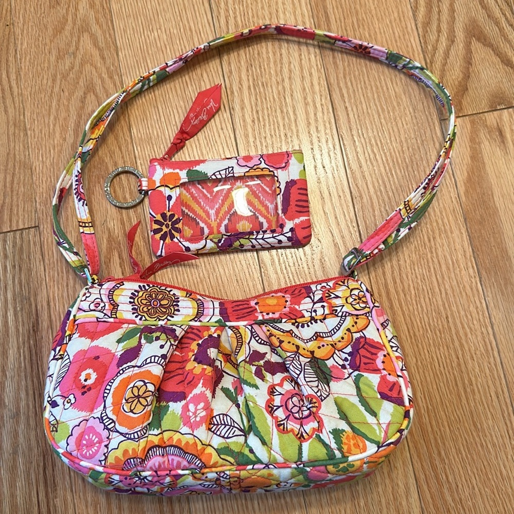 Vera Bradley pink cross over bag & matching change purse
